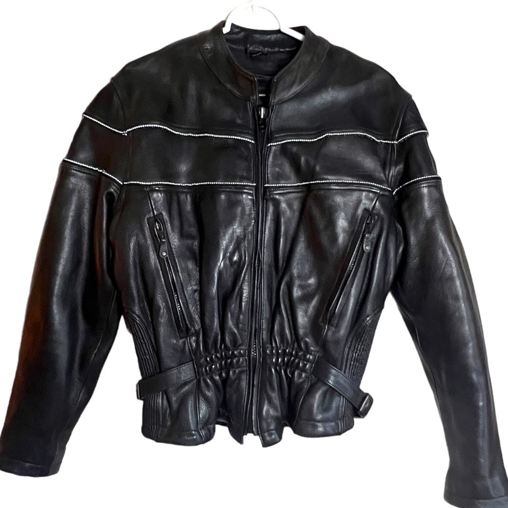 Vintage UNIK Heaven Duty Motorcycle Jacket Zip Out Lining Size Medium